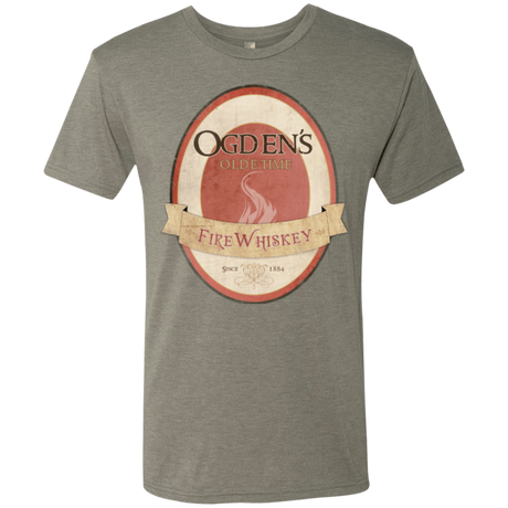 T-Shirts Venetian Grey / Small Ogdens Fire Whiskey Men's Triblend T-Shirt