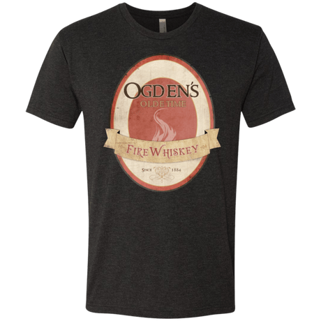 T-Shirts Vintage Black / Small Ogdens Fire Whiskey Men's Triblend T-Shirt