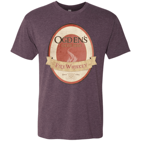 T-Shirts Vintage Purple / Small Ogdens Fire Whiskey Men's Triblend T-Shirt