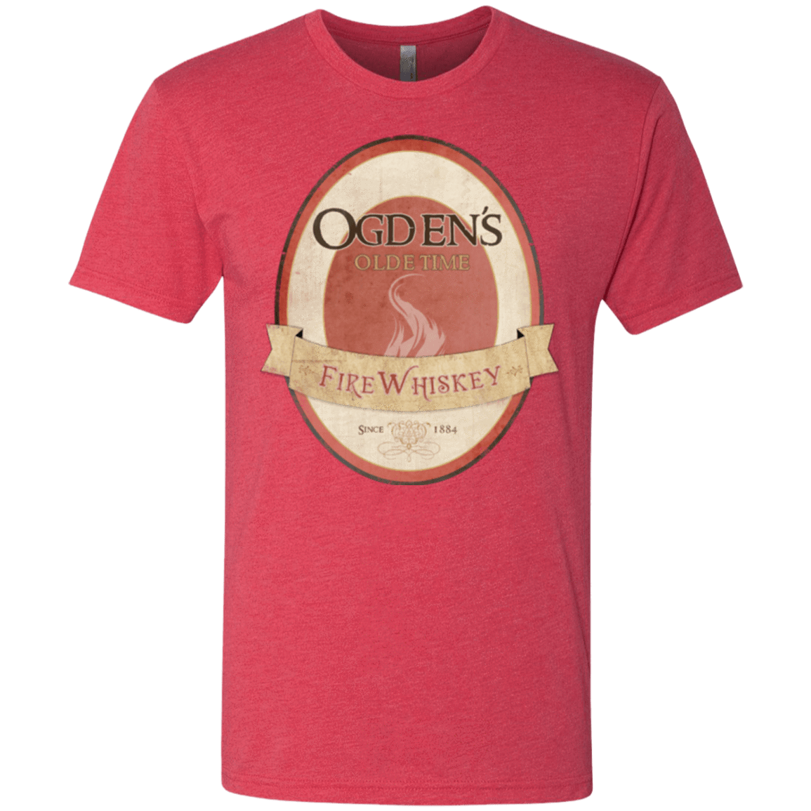 T-Shirts Vintage Red / Small Ogdens Fire Whiskey Men's Triblend T-Shirt
