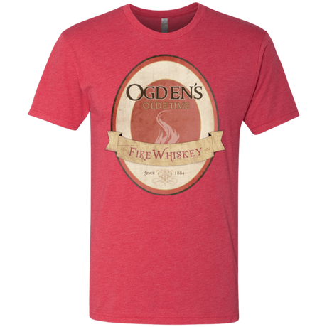 T-Shirts Vintage Red / Small Ogdens Fire Whiskey Men's Triblend T-Shirt