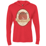 T-Shirts Vintage Red / X-Small Ogdens Fire Whiskey Triblend Long Sleeve Hoodie Tee
