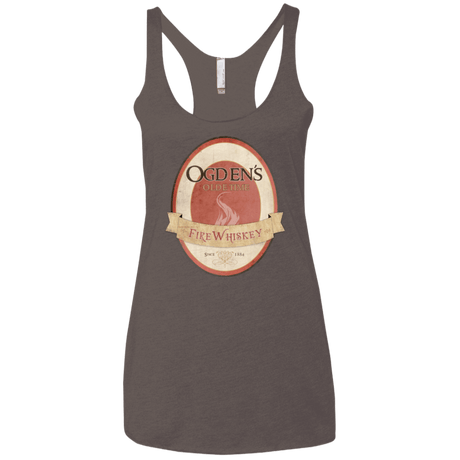 T-Shirts Macchiato / X-Small Ogdens Fire Whiskey Women's Triblend Racerback Tank