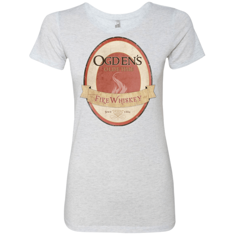 T-Shirts Heather White / Small Ogdens Fire Whiskey Women's Triblend T-Shirt