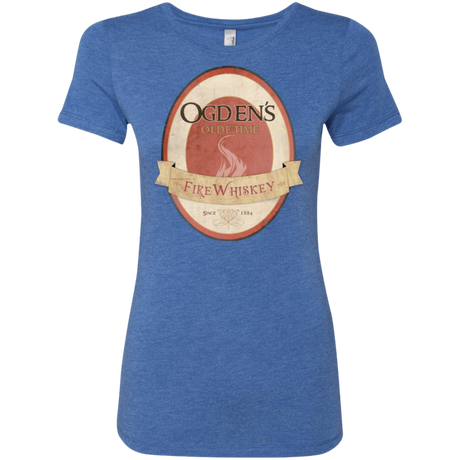 T-Shirts Vintage Royal / Small Ogdens Fire Whiskey Women's Triblend T-Shirt