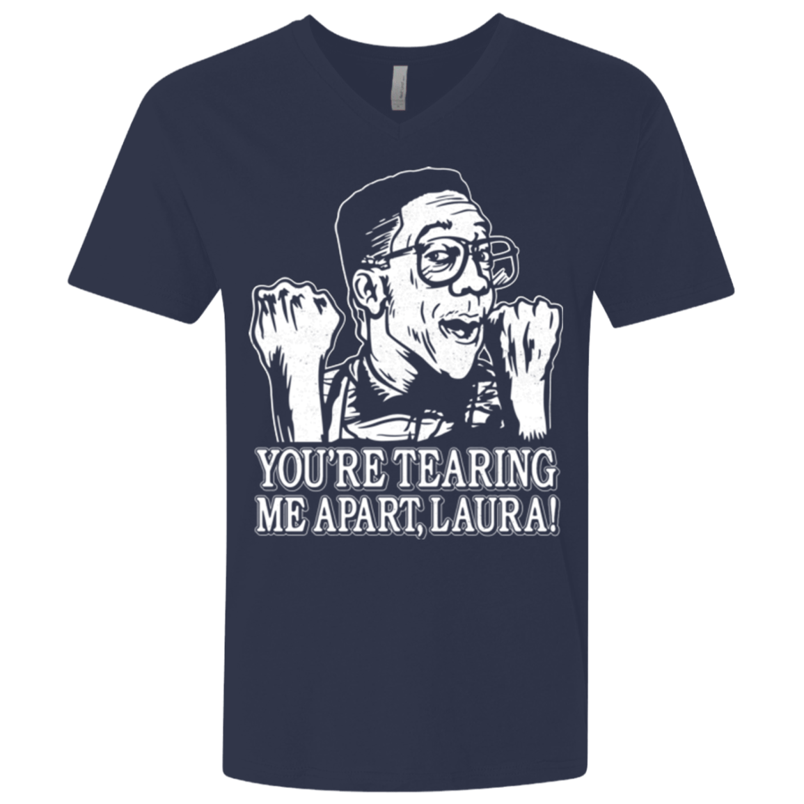 T-Shirts Midnight Navy / X-Small OH LAURA Men's Premium V-Neck