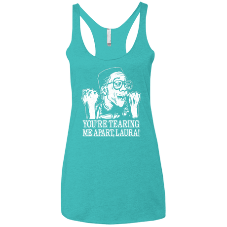 T-Shirts Tahiti Blue / X-Small OH LAURA Women's Triblend Racerback Tank