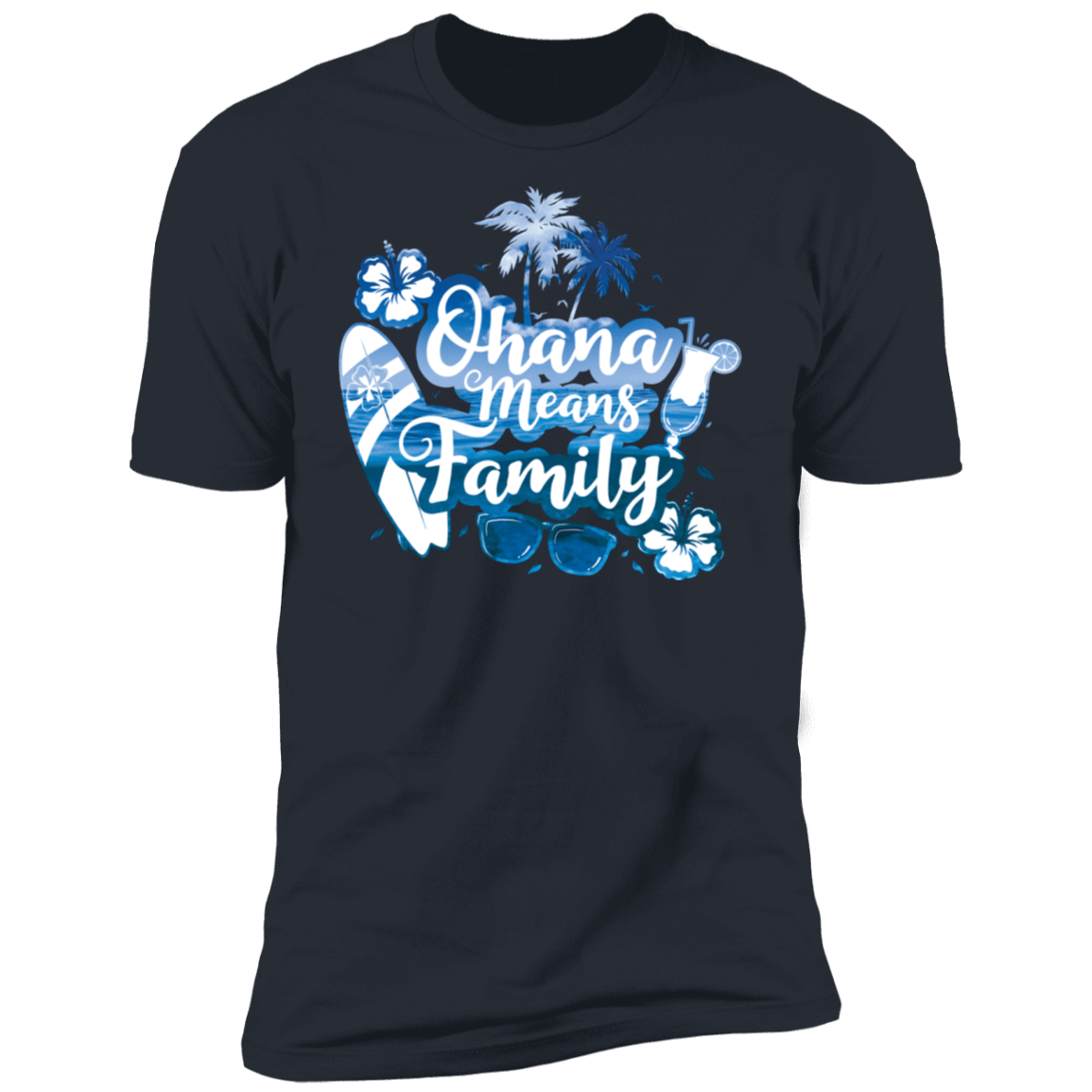T-Shirts Indigo / S Ohana Means Family Men's Premium T-Shirt
