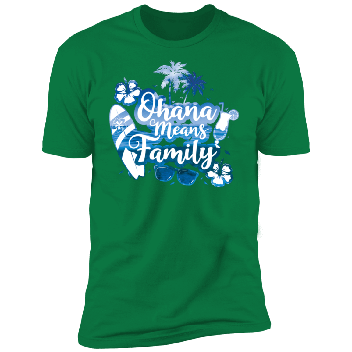 T-Shirts Kelly Green / S Ohana Means Family Men's Premium T-Shirt
