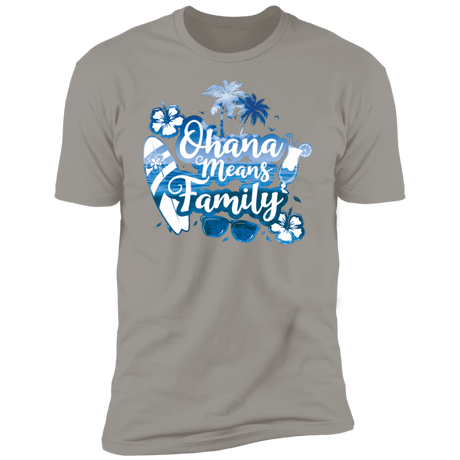 T-Shirts Light Grey / S Ohana Means Family Men's Premium T-Shirt