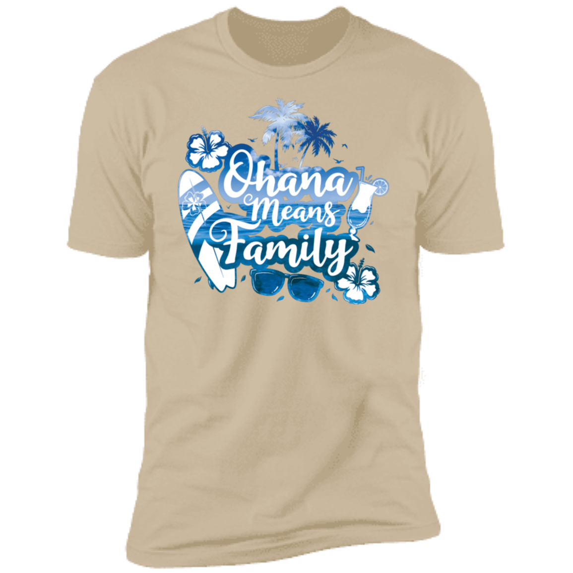 T-Shirts Sand / S Ohana Means Family Men's Premium T-Shirt