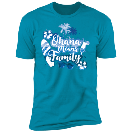 T-Shirts Turquoise / S Ohana Means Family Men's Premium T-Shirt