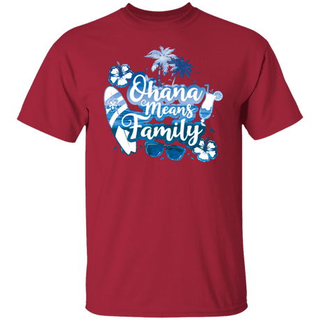 T-Shirts Cardinal / S Ohana Means Family T-Shirt