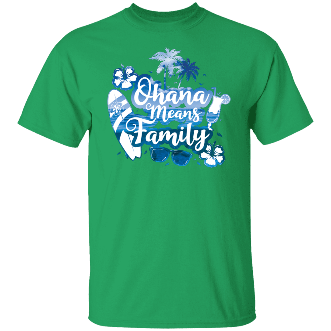 T-Shirts Irish Green / S Ohana Means Family T-Shirt