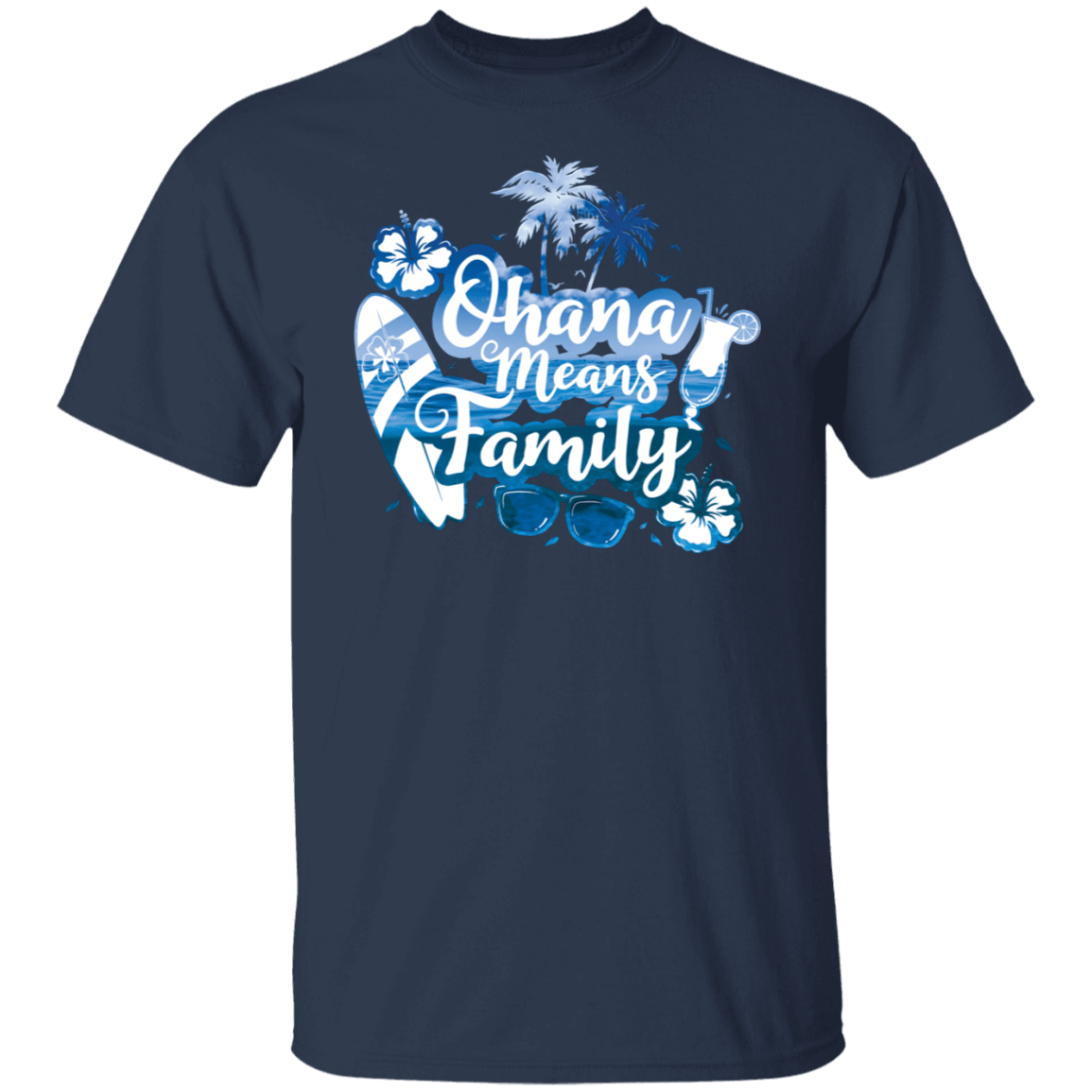 T-Shirts Navy / S Ohana Means Family T-Shirt