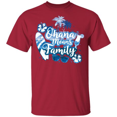 T-Shirts Cardinal / YXS Ohana Means Family Youth T-Shirt