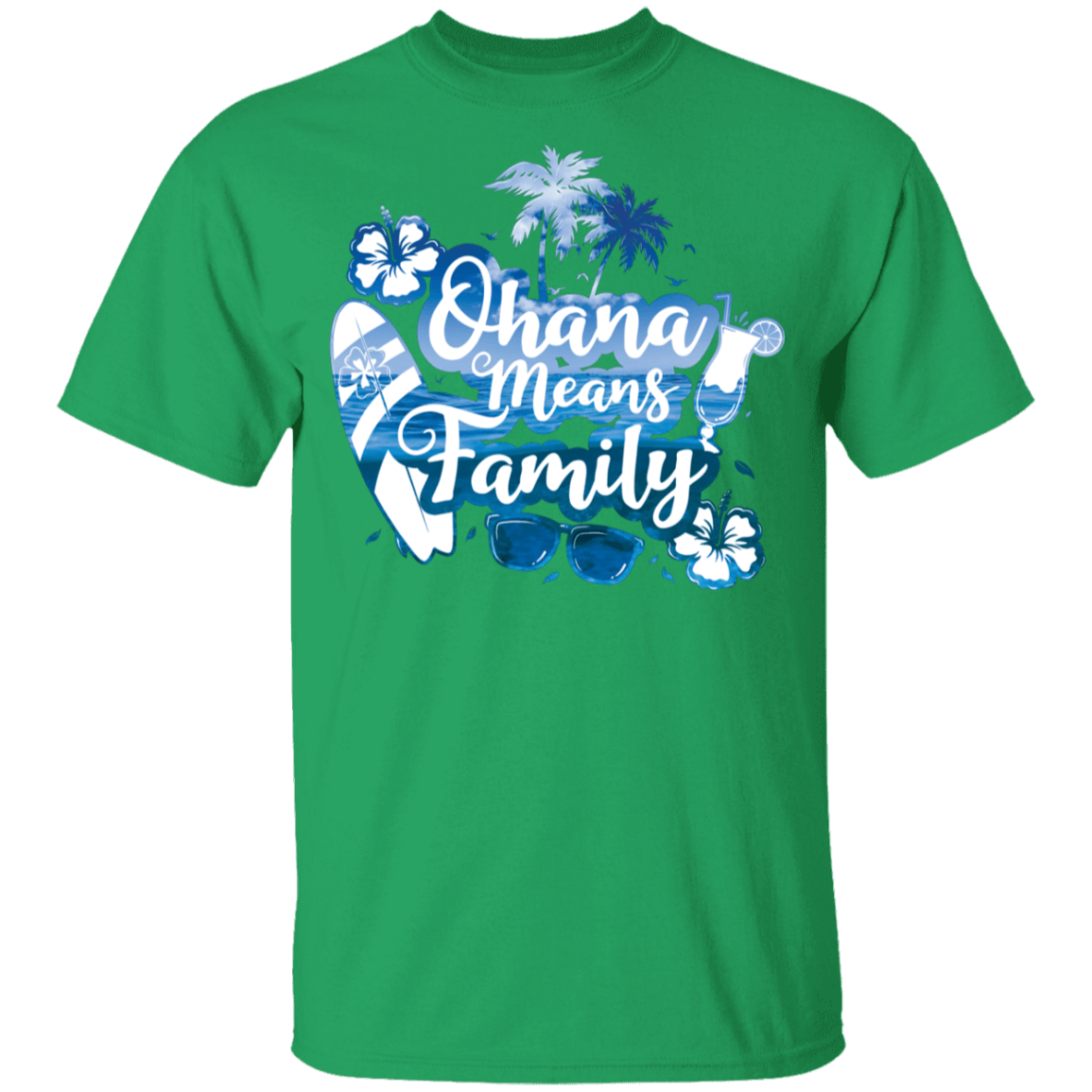 T-Shirts Irish Green / YXS Ohana Means Family Youth T-Shirt