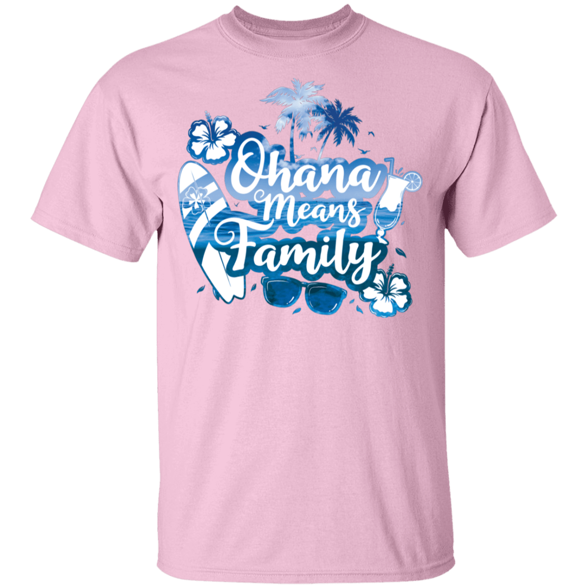 T-Shirts Light Pink / YXS Ohana Means Family Youth T-Shirt