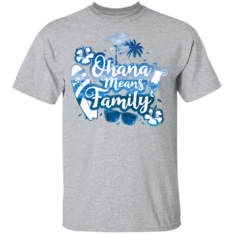 T-Shirts Sport Grey / YXS Ohana Means Family Youth T-Shirt