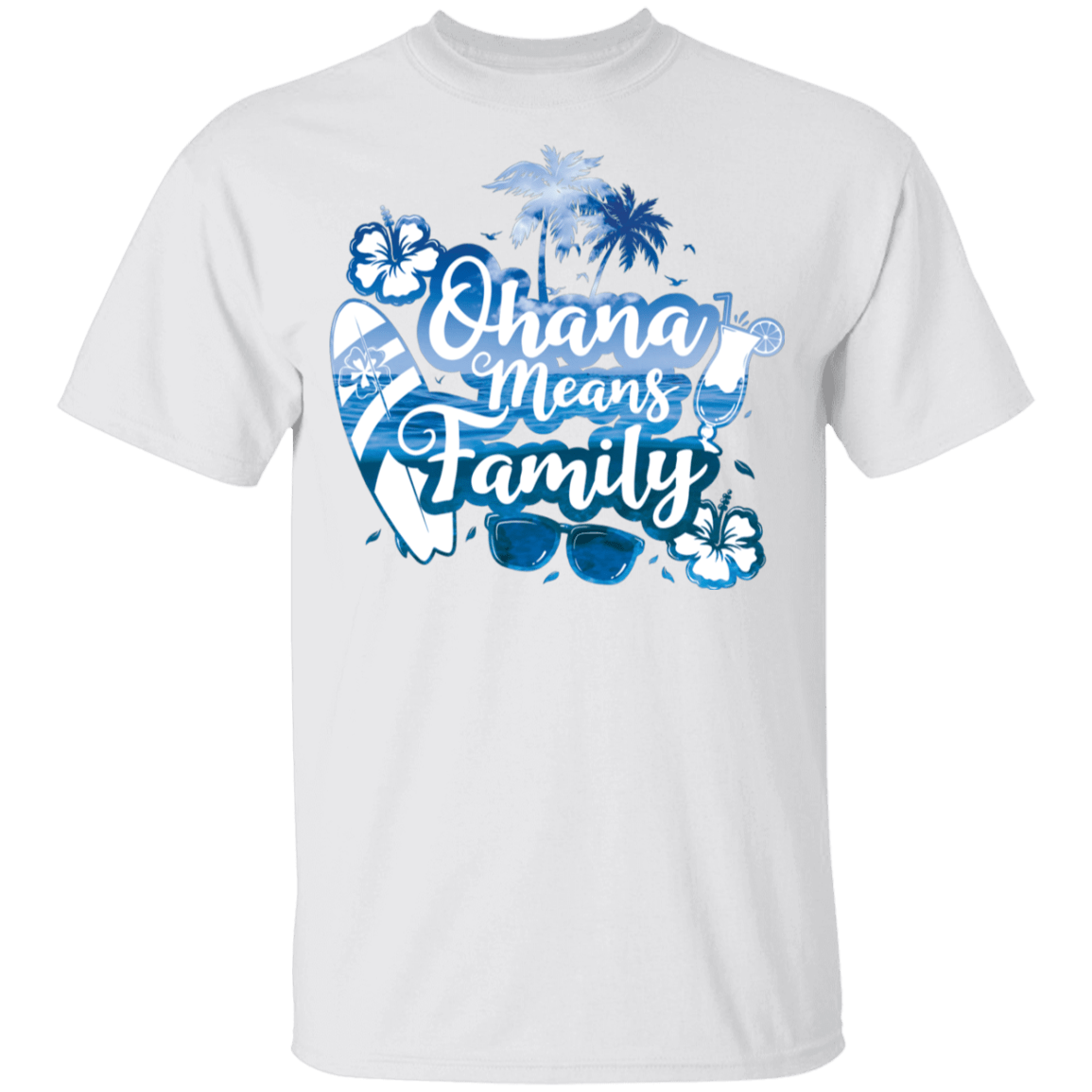 T-Shirts White / YXS Ohana Means Family Youth T-Shirt