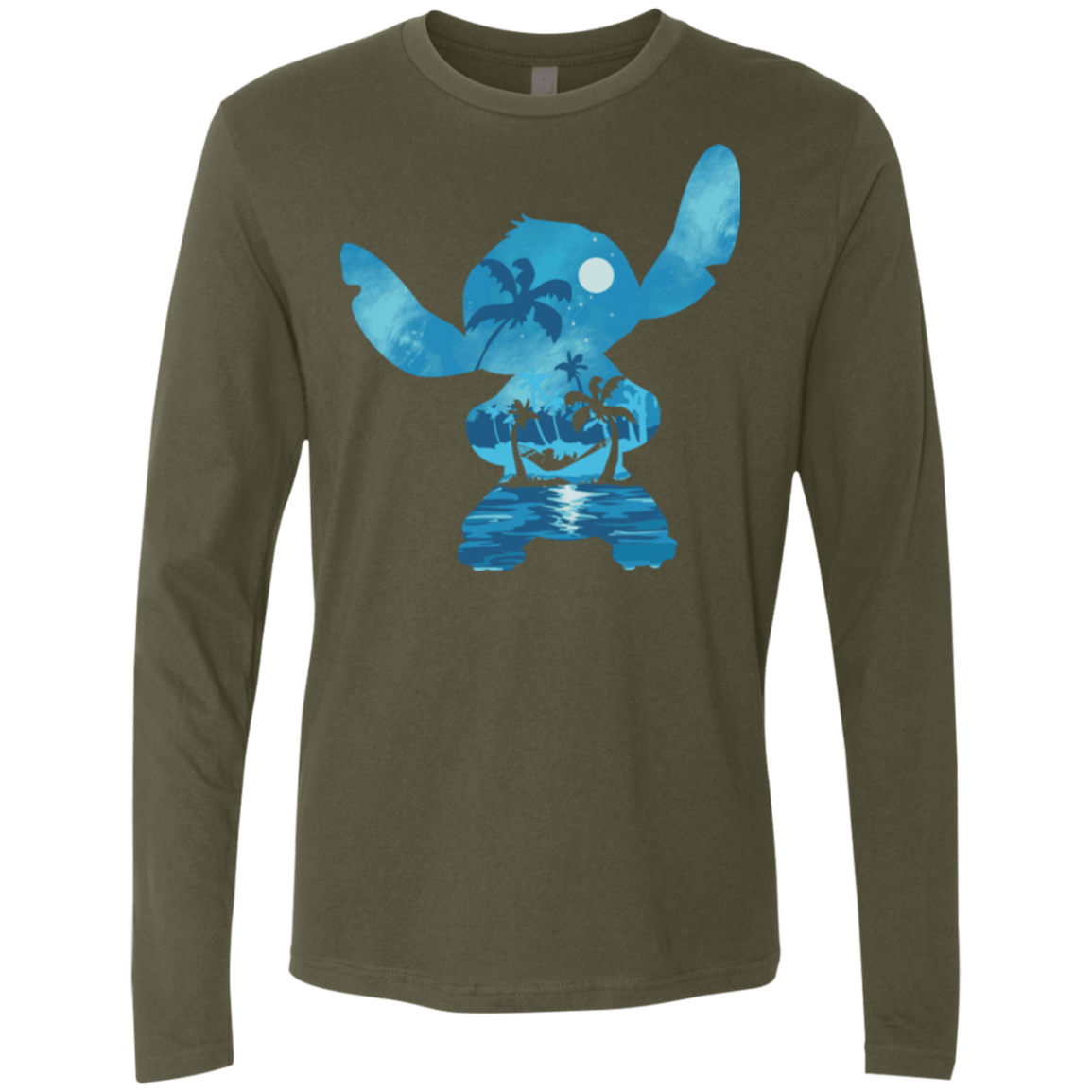 T-Shirts Military Green / S Ohana Portrait Men's Premium Long Sleeve