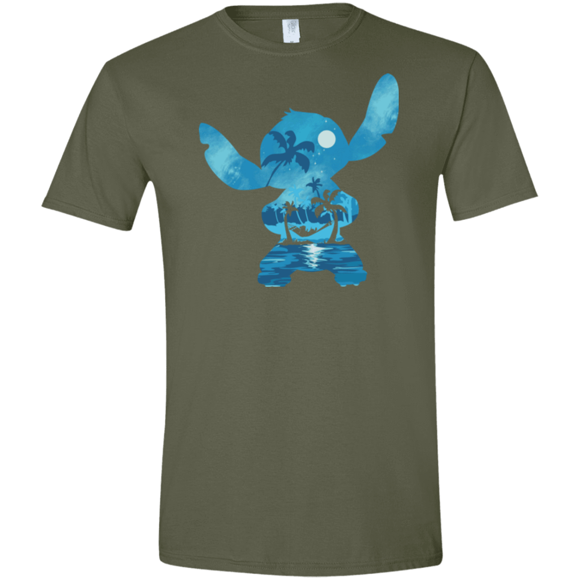 T-Shirts Military Green / S Ohana Portrait Men's Semi-Fitted Softstyle