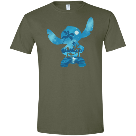 T-Shirts Military Green / S Ohana Portrait Men's Semi-Fitted Softstyle