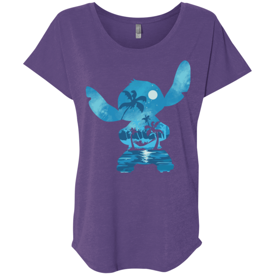 T-Shirts Purple Rush / X-Small Ohana Portrait Triblend Dolman Sleeve