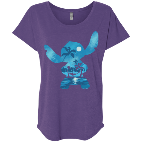 T-Shirts Purple Rush / X-Small Ohana Portrait Triblend Dolman Sleeve