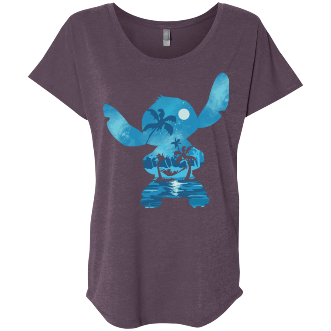 T-Shirts Vintage Purple / X-Small Ohana Portrait Triblend Dolman Sleeve