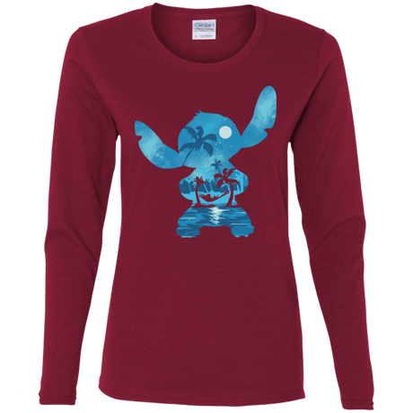 T-Shirts Cardinal / S Ohana Portrait Women's Long Sleeve T-Shirt