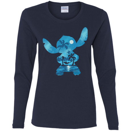 T-Shirts Navy / S Ohana Portrait Women's Long Sleeve T-Shirt