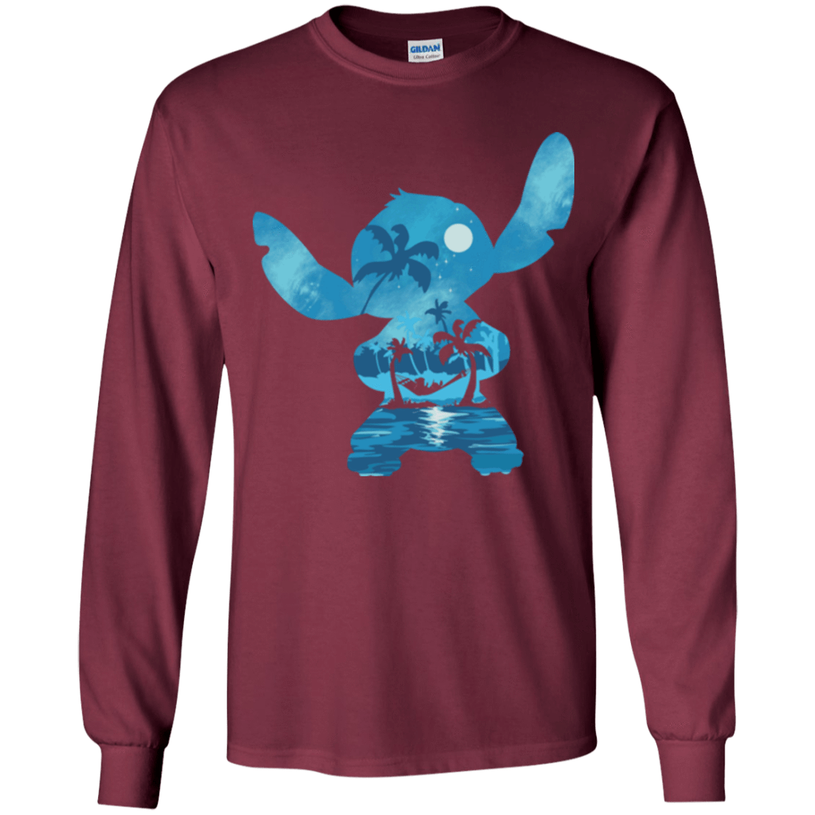 T-Shirts Maroon / YS Ohana Portrait Youth Long Sleeve T-Shirt