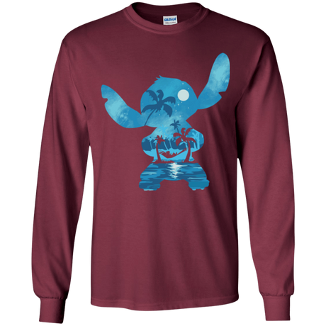 T-Shirts Maroon / YS Ohana Portrait Youth Long Sleeve T-Shirt