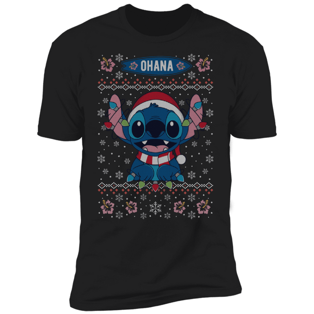T-Shirts Black / X-Small Ohana Ugly Christmas Men's Premium T-Shirt