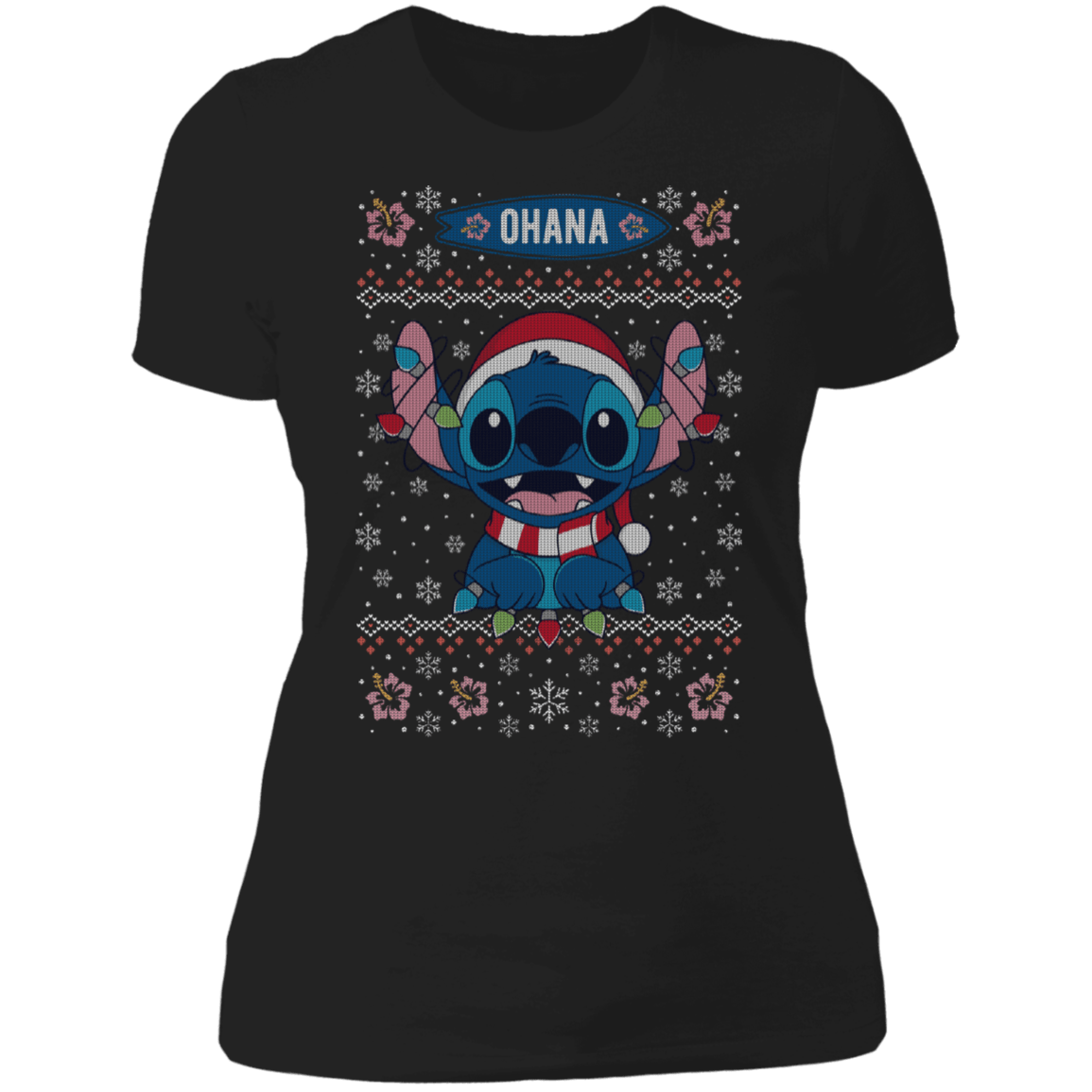 T-Shirts Black / X-Small Ohana Ugly Christmas Women's Premium T-Shirt