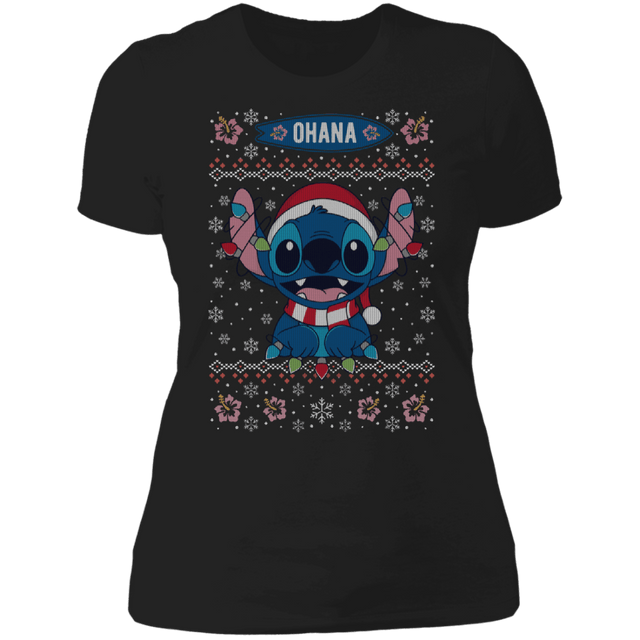 T-Shirts Black / X-Small Ohana Ugly Christmas Women's Premium T-Shirt