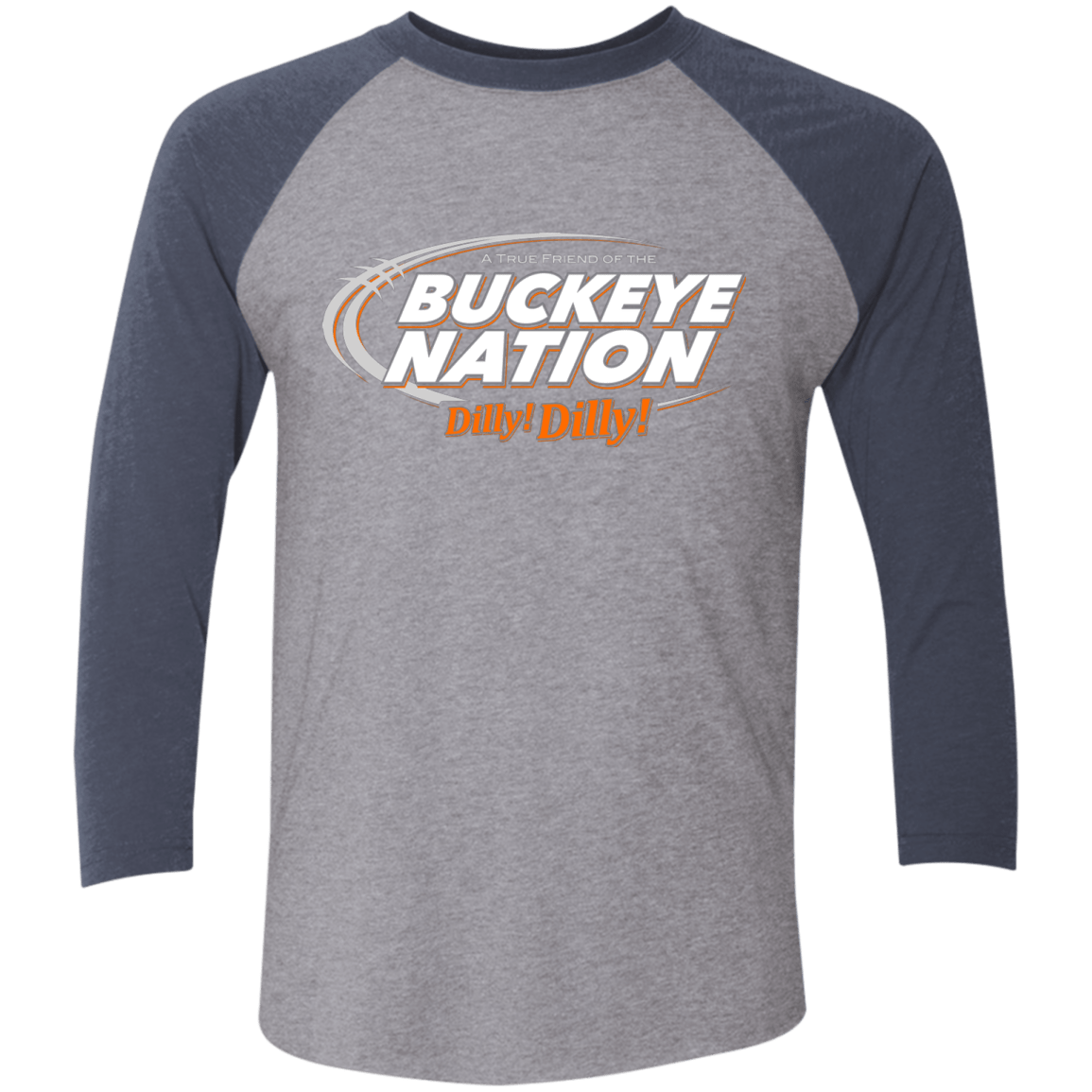 Ohio State Dilly Dilly Men's Triblend 3/4 Sleeve