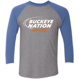 T-Shirts Premium Heather/ Vintage Royal / X-Small Ohio State Dilly Dilly Men's Triblend 3/4 Sleeve