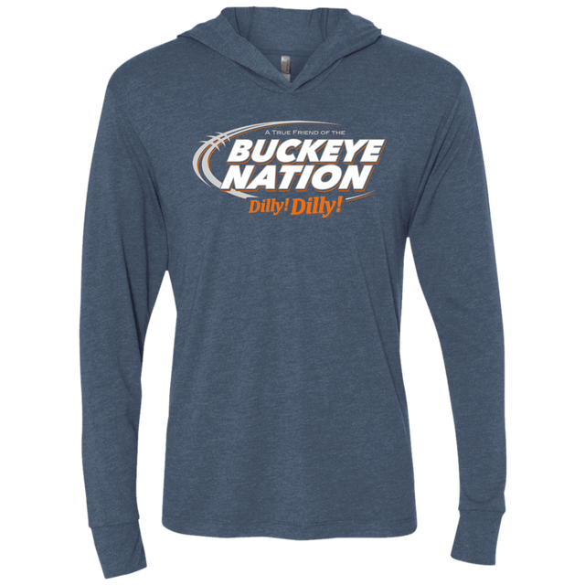 T-Shirts Indigo / X-Small Ohio State Dilly Dilly Triblend Long Sleeve Hoodie Tee