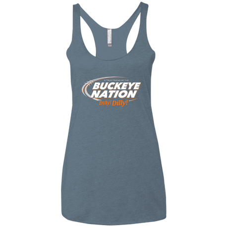 T-Shirts Indigo / X-Small Ohio State Dilly Dilly Women's Triblend Racerback Tank