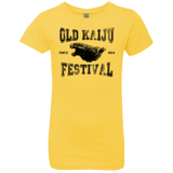 T-Shirts Vibrant Yellow / YXS Old Kaiju Festival Girls Premium T-Shirt