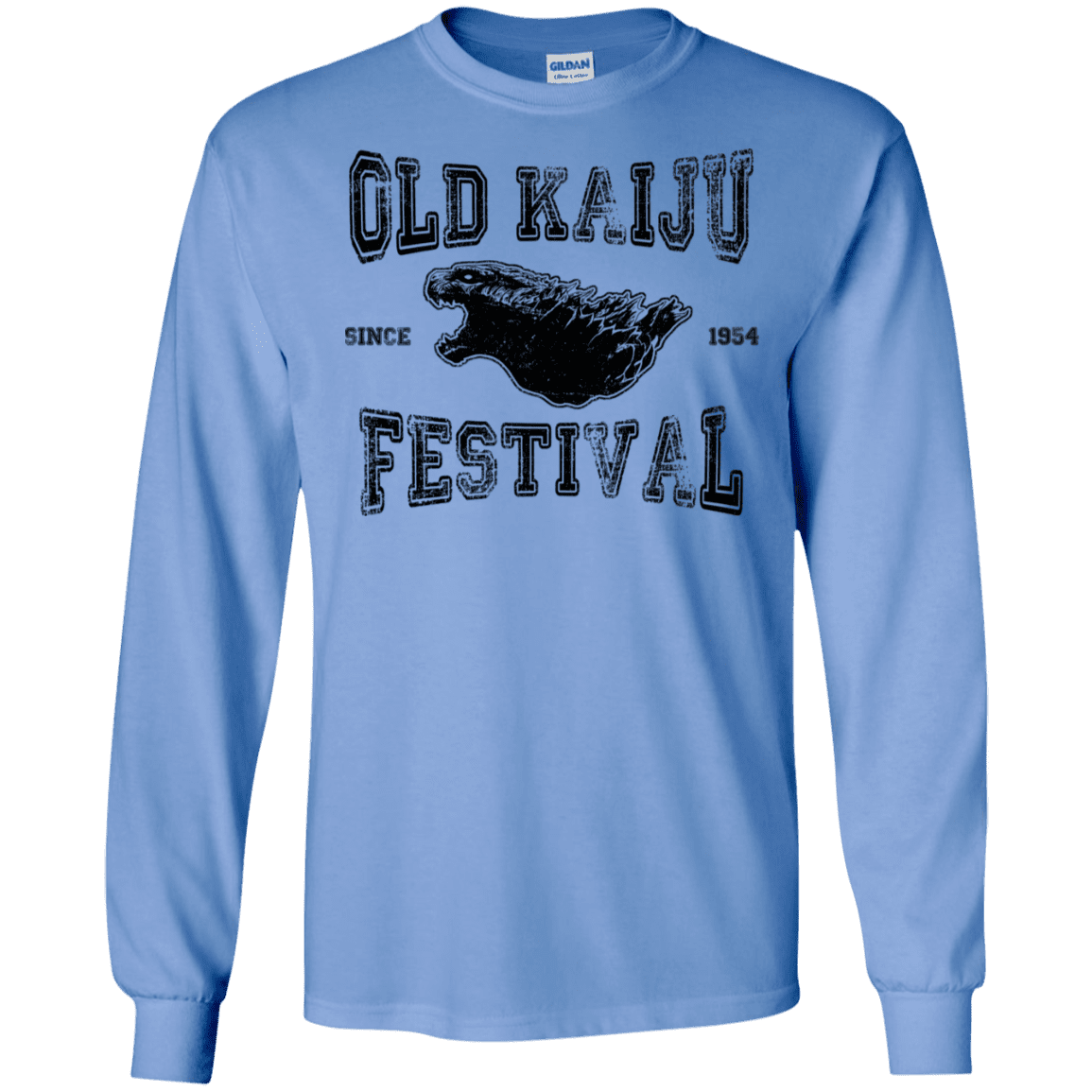 T-Shirts Carolina Blue / S Old Kaiju Festival Men's Long Sleeve T-Shirt