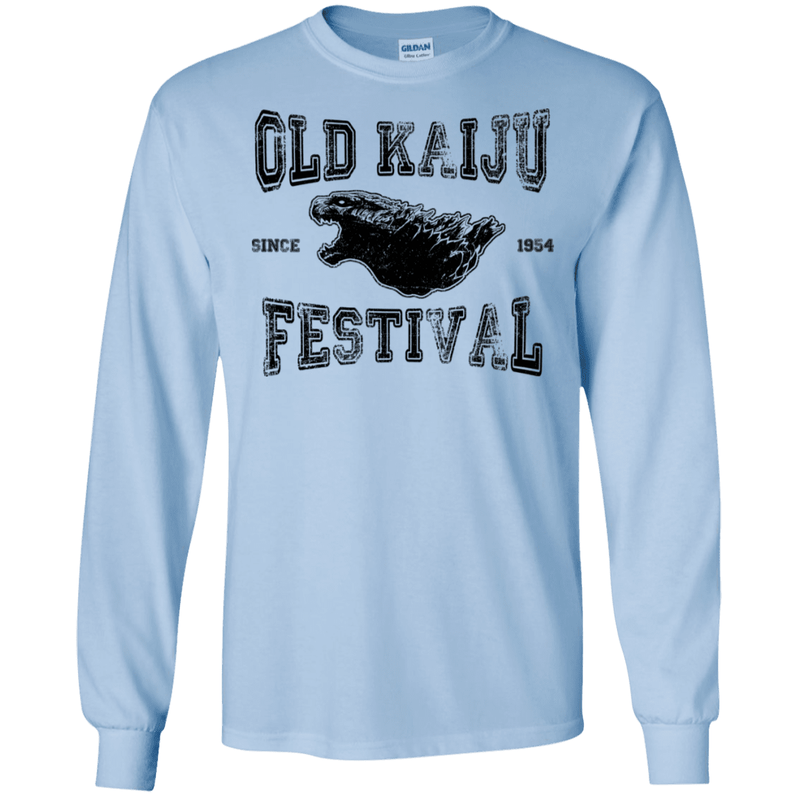 T-Shirts Light Blue / S Old Kaiju Festival Men's Long Sleeve T-Shirt