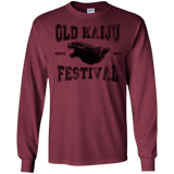 T-Shirts Maroon / S Old Kaiju Festival Men's Long Sleeve T-Shirt