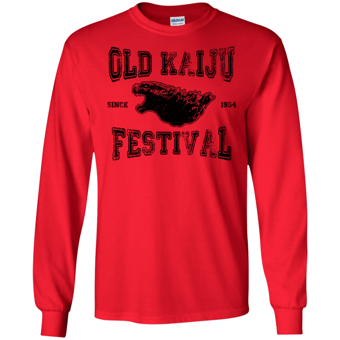 T-Shirts Red / S Old Kaiju Festival Men's Long Sleeve T-Shirt