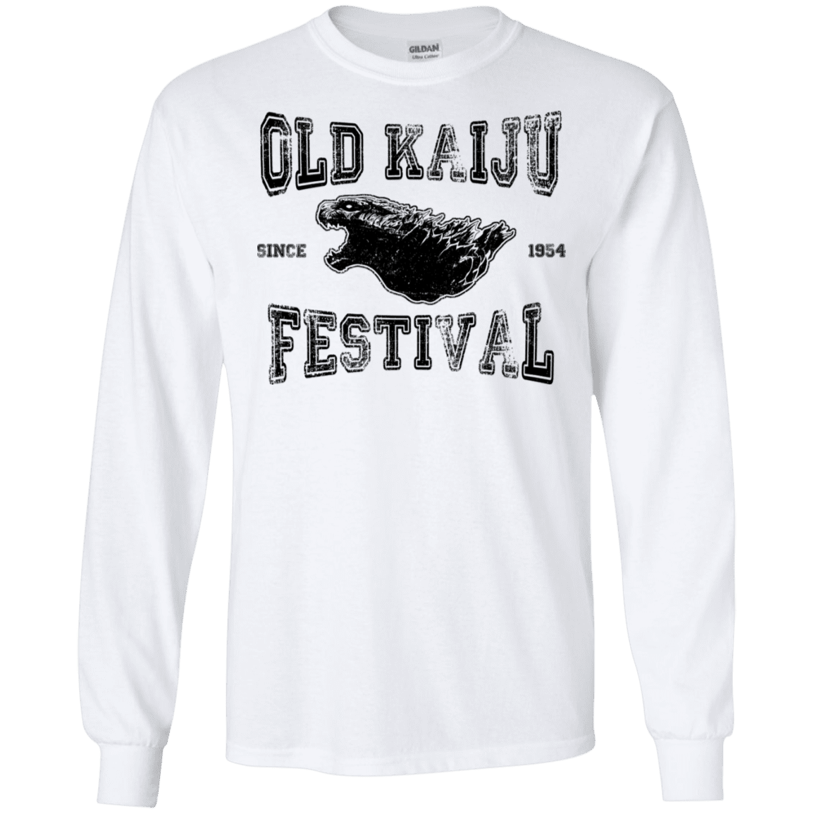 T-Shirts White / S Old Kaiju Festival Men's Long Sleeve T-Shirt