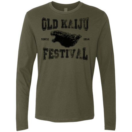 T-Shirts Military Green / S Old Kaiju Festival Men's Premium Long Sleeve