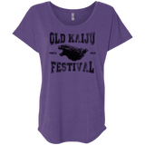 T-Shirts Purple Rush / X-Small Old Kaiju Festival Triblend Dolman Sleeve