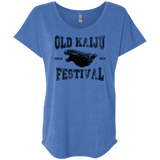T-Shirts Vintage Royal / X-Small Old Kaiju Festival Triblend Dolman Sleeve